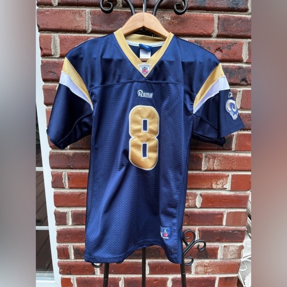 Reebok Navy and Gold NFL Jersey #8 Bradford